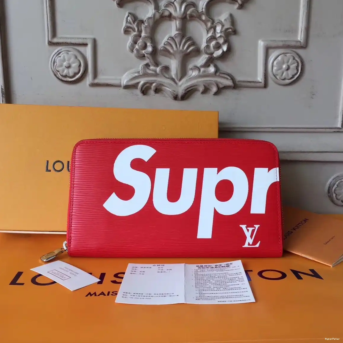 wallet Zip Vuitton supreme Louis 0623